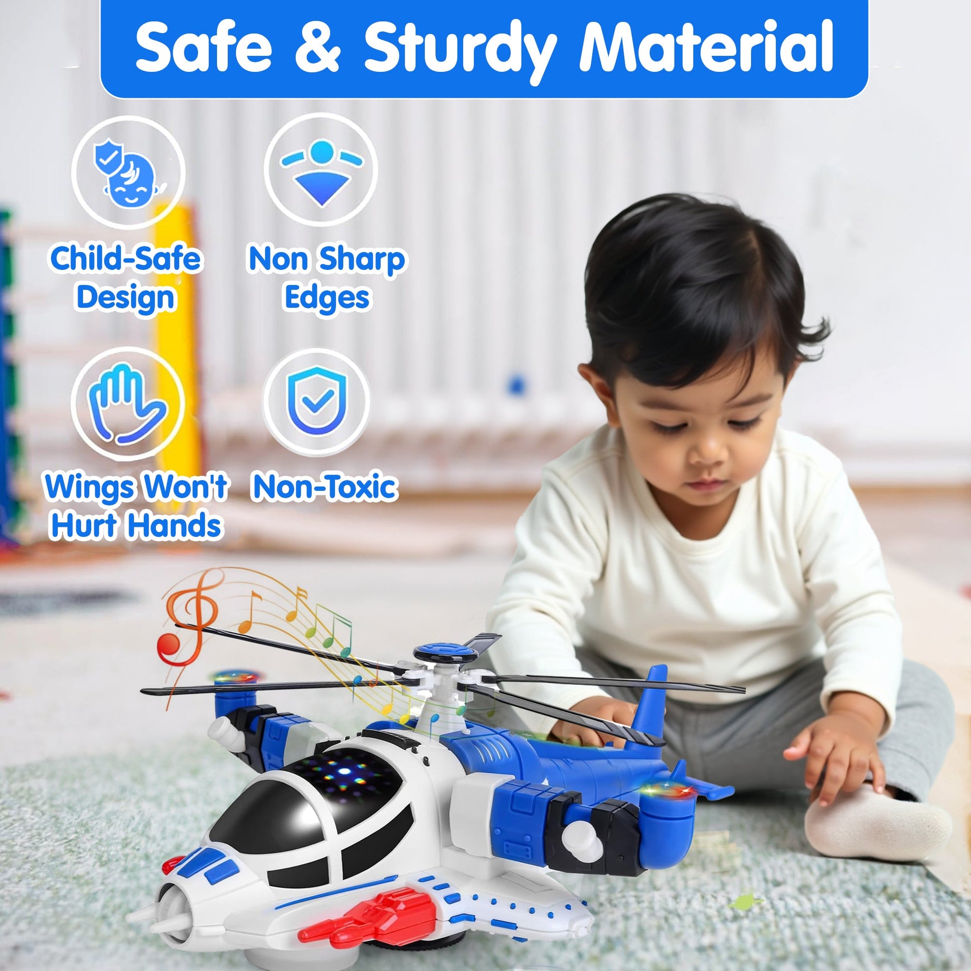 Helicopter Toy with Lights and Sounds
