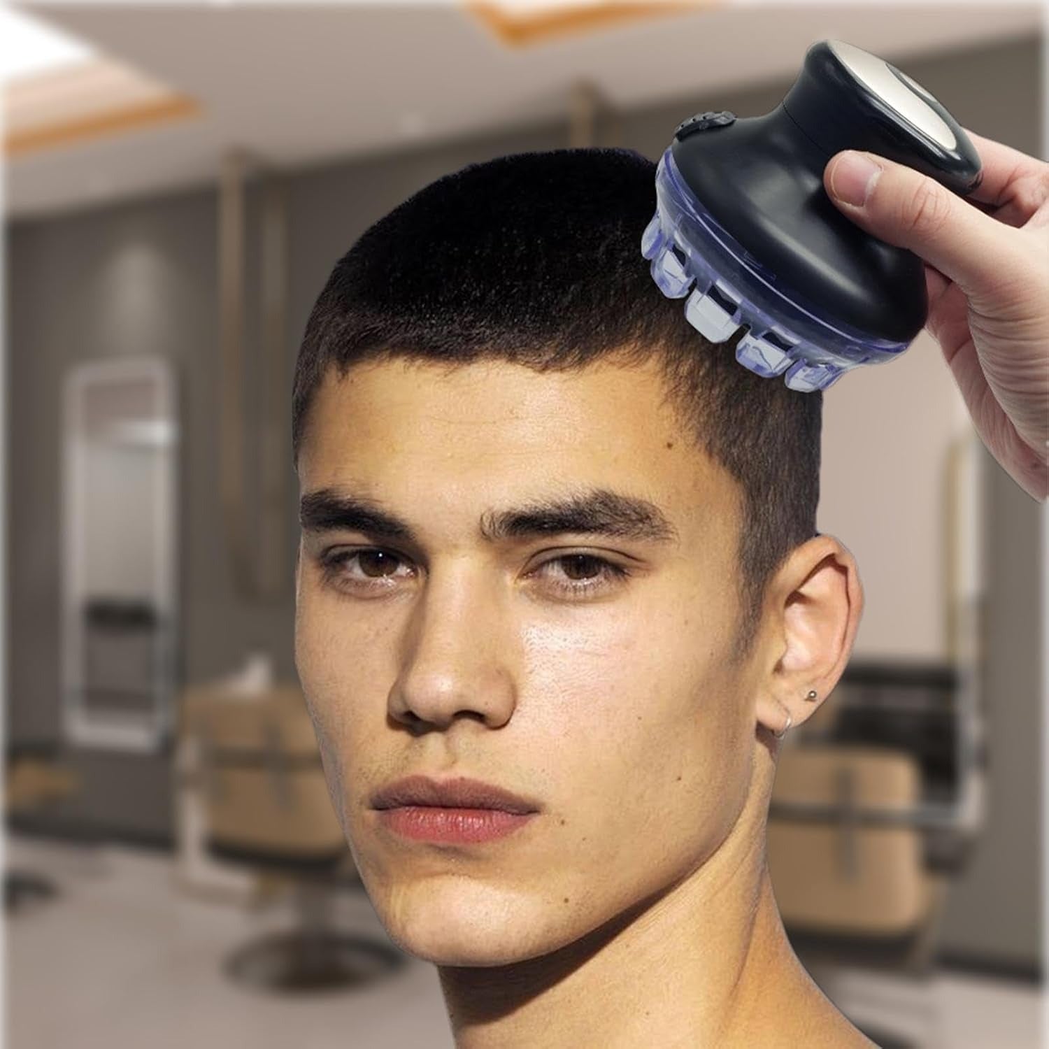Cordless Hair Clipper with LED Display – 4-Length Settings (3-6-9.5-12mm), USB Fast Charging, Stainless Steel Blade