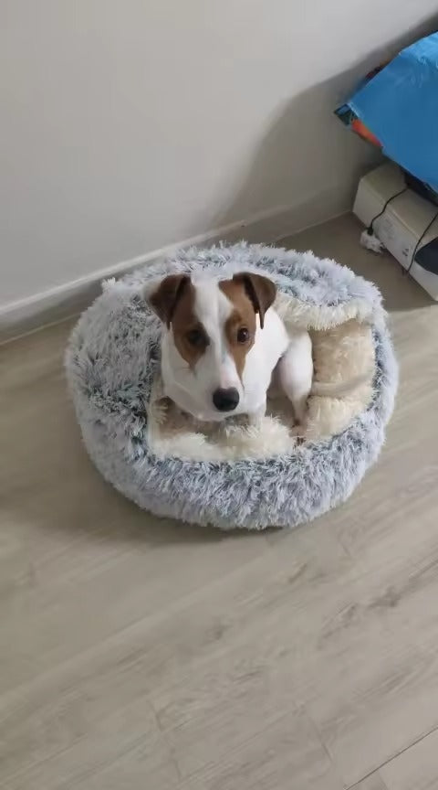 Cozy Bed for Dogs and Cats with Plush Soft Material, Self-Warming Insulation