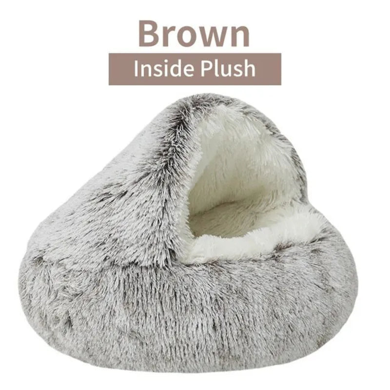 Cozy Bed for Dogs and Cats with Plush Soft Material, Self-Warming Insulation