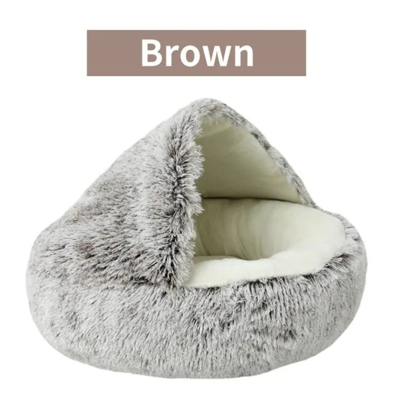 Cozy Bed for Dogs and Cats with Plush Soft Material, Self-Warming Insulation