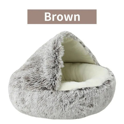 Cozy Bed for Dogs and Cats with Plush Soft Material, Self-Warming Insulation