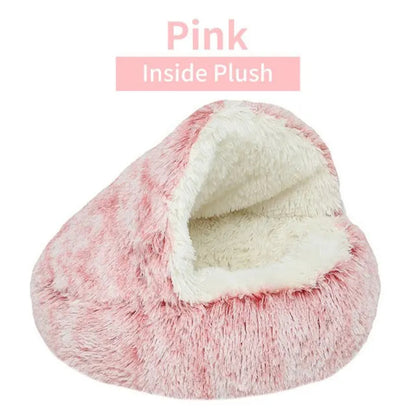 Cozy Bed for Dogs and Cats with Plush Soft Material, Self-Warming Insulation