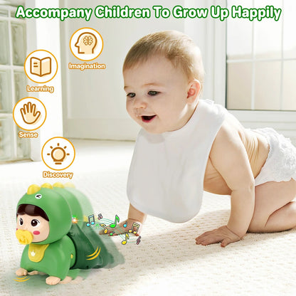 Crawling Baby Doll Toy with Music Light Interactive Educational Walking Dancing Sensory Toys Tummy Time Educational Toy For Toddlers