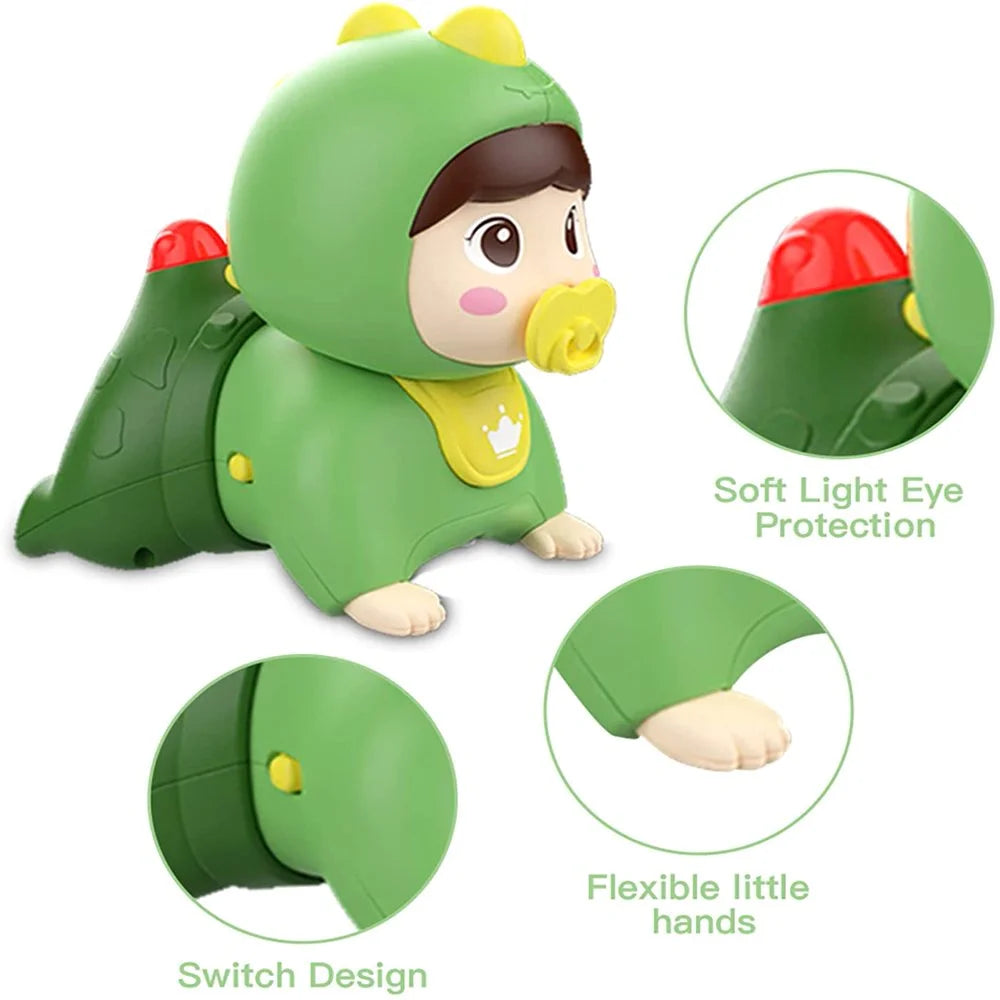 Crawling Baby Doll Toy with Music Light Interactive Educational Walking Dancing Sensory Toys Tummy Time Educational Toy For Toddlers