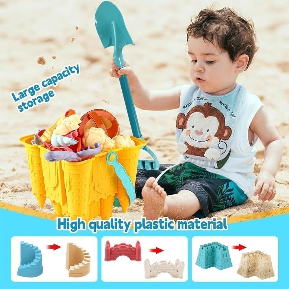 Creative Beach Sand Toy Set with Durable and Portable, Safe Fun for Ages 3+