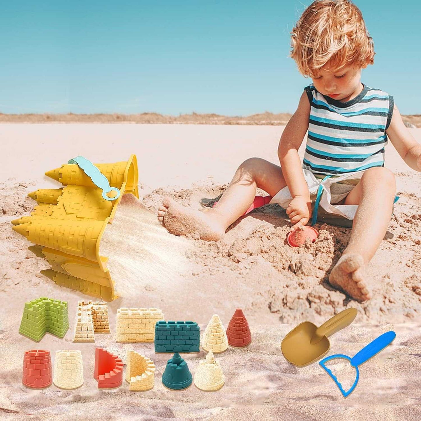 Creative Beach Sand Toy Set with Durable and Portable, Safe Fun for Ages 3+