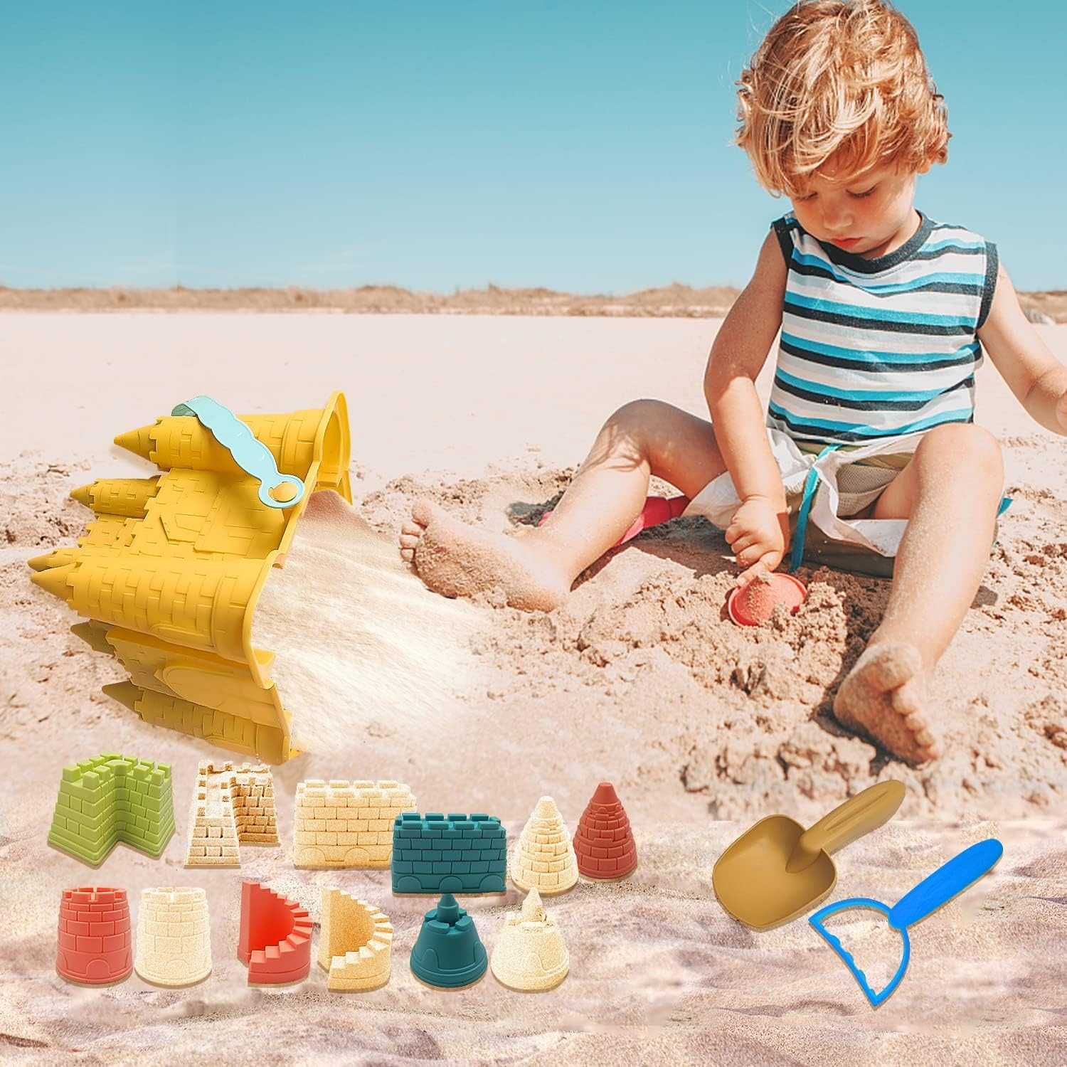 Creative Beach Sand Toy Set with Durable and Portable, Safe Fun for Ages 3+