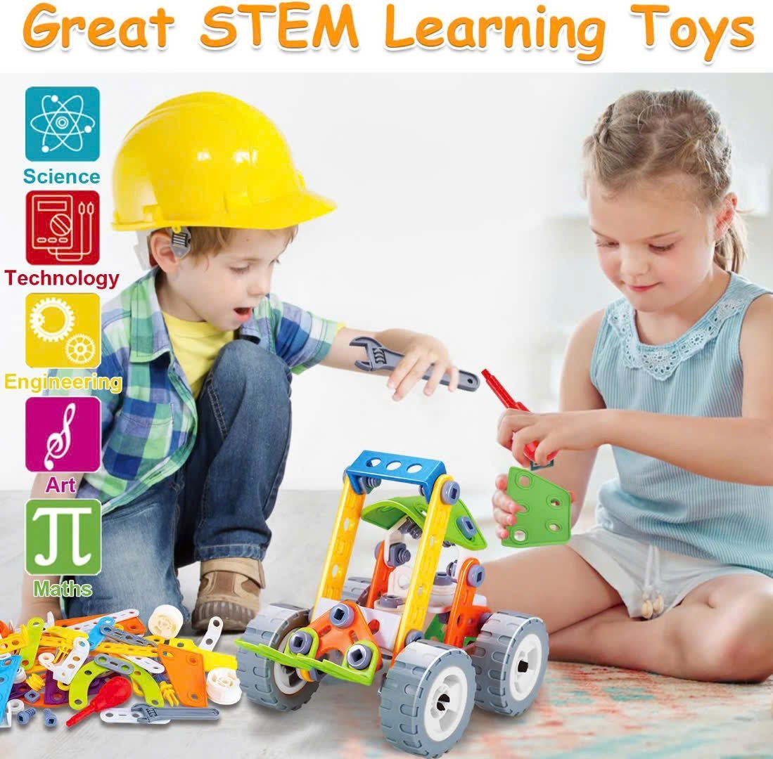 Creative Builder Playset – Educational Construction Toy with Storage Box, Easy Assembly, Safe for Kids Ages 3+