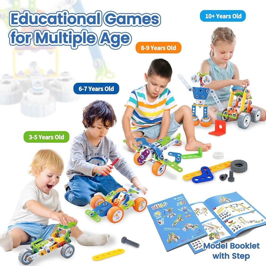 Creative Builder Playset – Educational Construction Toy with Storage Box, Easy Assembly, Safe for Kids Ages 3+