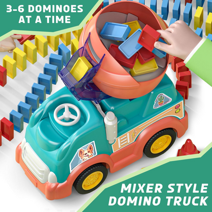 Creative Domino Train – Automatic Laying Domino Toy with Colorful Bricks, Safe for Ages 1+