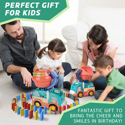 Creative Domino Train – Automatic Laying Domino Toy with Colorful Bricks, Safe for Ages 1+