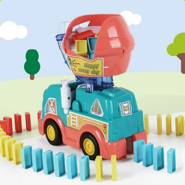 Creative Domino Train – Automatic Laying Domino Toy with Colorful Bricks, Safe for Ages 1+