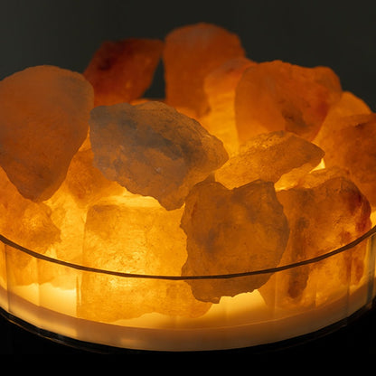 Crystal Aromatherapy Humidifier with Colorful Salt Stone Lamp