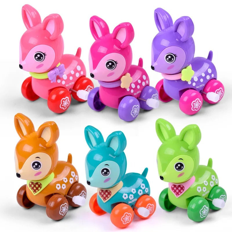 Cute Cartoon Deer Wind Up Toy – No Batteries Needed, Compact and Portable, Safe for Ages 3+