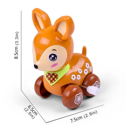 Cute Cartoon Deer Wind Up Toy – No Batteries Needed, Compact and Portable, Safe for Ages 3+