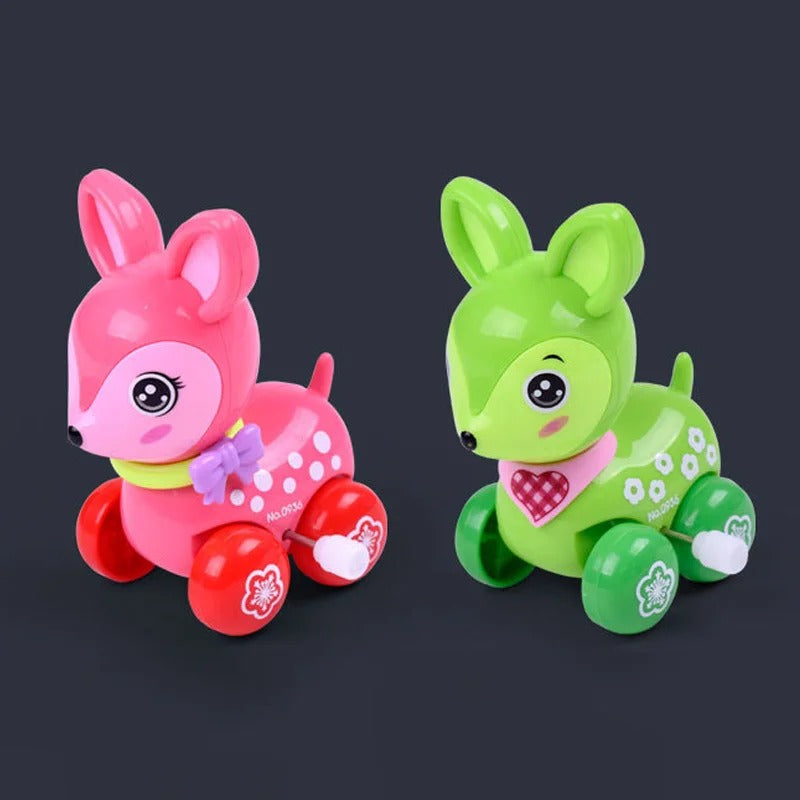 Cute Cartoon Deer Wind Up Toy – No Batteries Needed, Compact and Portable, Safe for Ages 3+