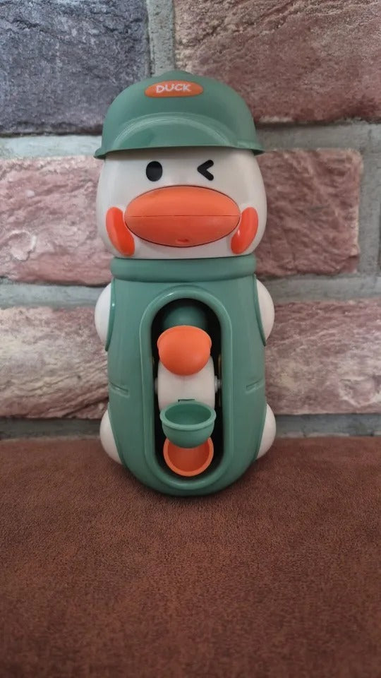 Cute Elephant & Duck Bath Toy, Safe for Kids with Spinning Waterwheel, Easy Suction Cup Setup