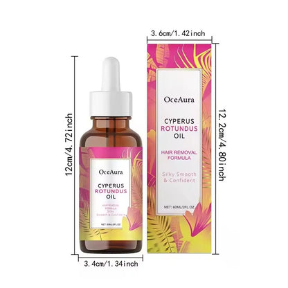 Cyperus Rotundus Hair Inhibitor Oil with Deep Hydration & Skin Repair, Reduces Ingrown Hairs & Red Spots