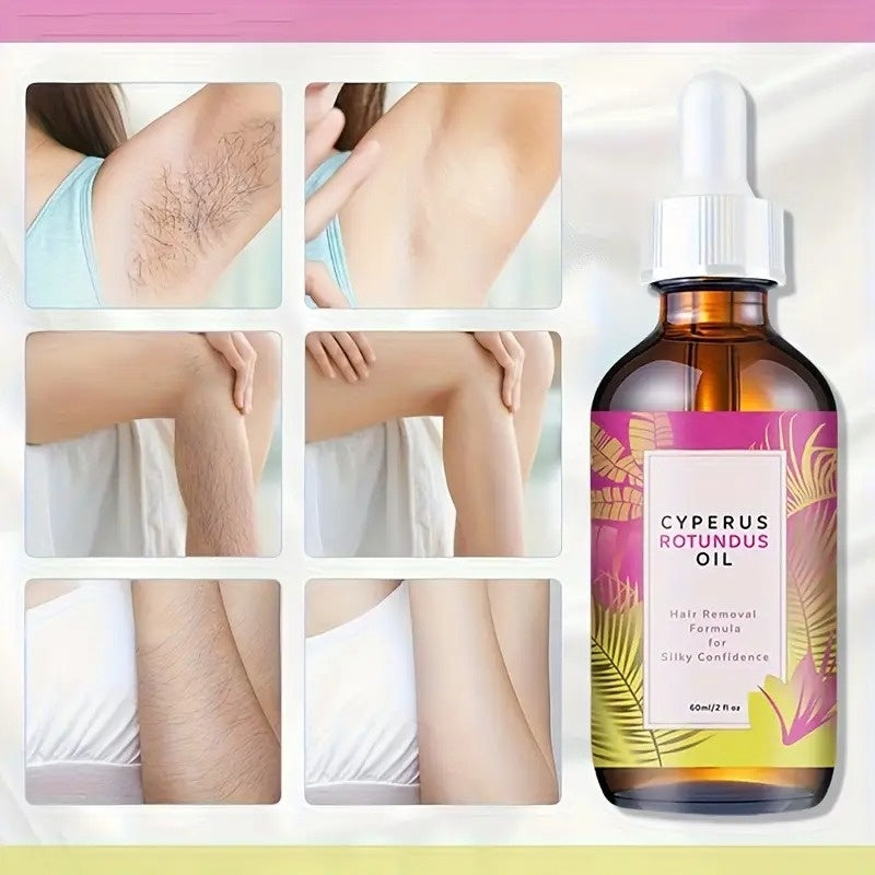 Cyperus Rotundus Hair Inhibitor Oil with Deep Hydration & Skin Repair, Reduces Ingrown Hairs & Red Spots
