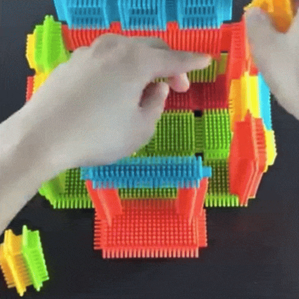 DIY Bristle Building Blocks with Creative STEM Construction Set for Kids, Easy to Build, Safe for Ages 3+