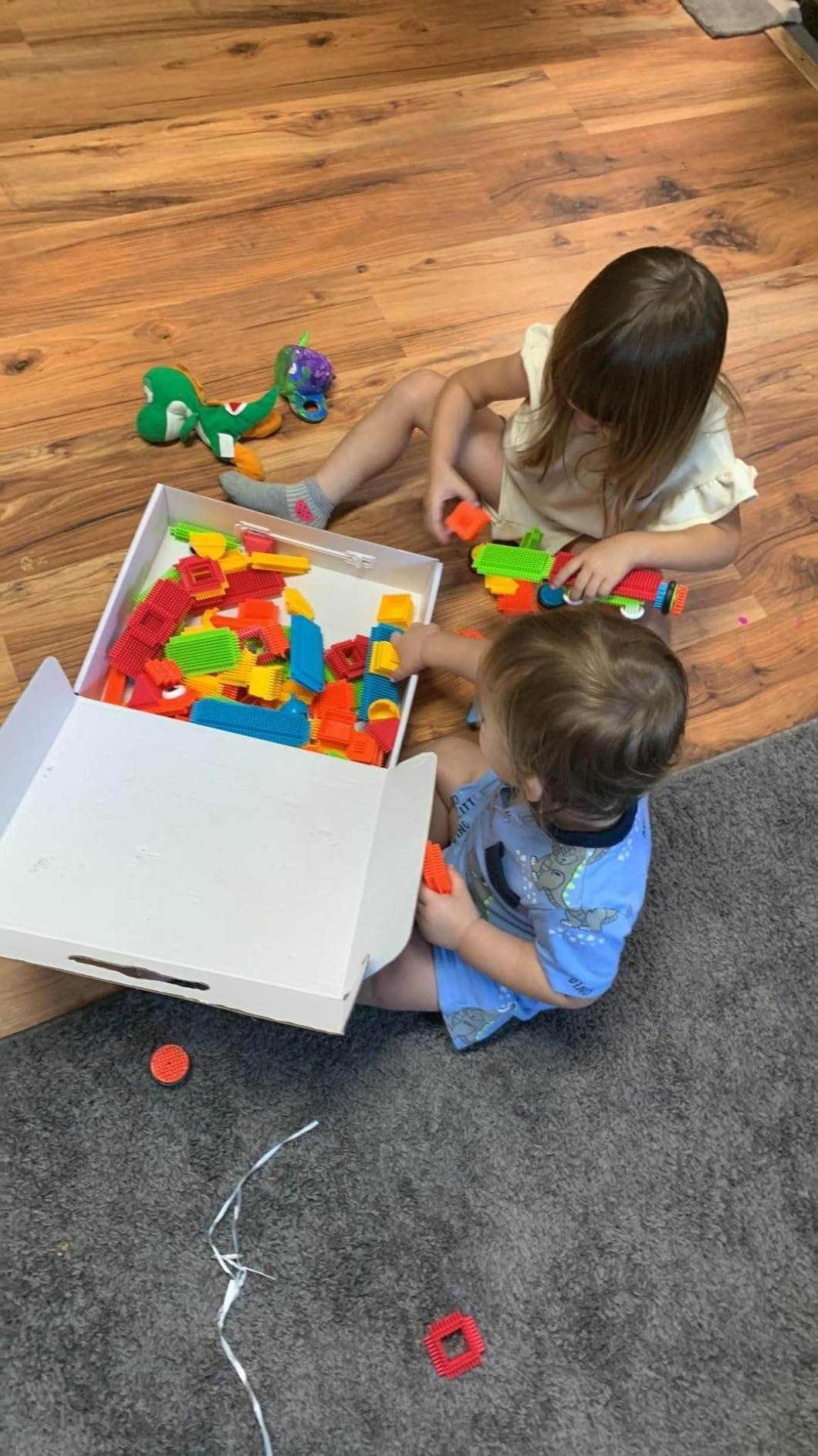 DIY Bristle Building Blocks with Creative STEM Construction Set for Kids, Easy to Build, Safe for Ages 3+