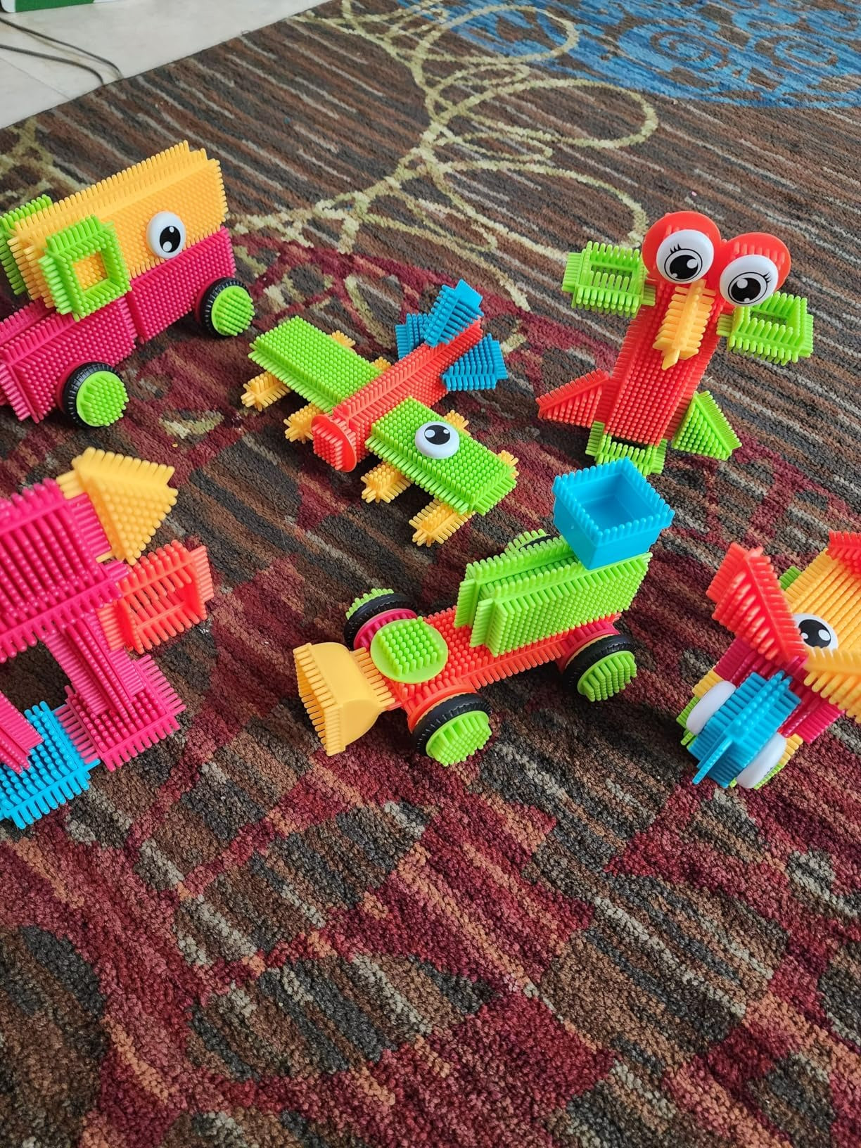 DIY Bristle Building Blocks with Creative STEM Construction Set for Kids, Easy to Build, Safe for Ages 3+