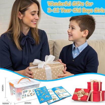 DIY Construction Building Blocks Toy Set with Hands-On Logical Thinking and Creative Engineering Learning Kit, Safe for Ages 3+