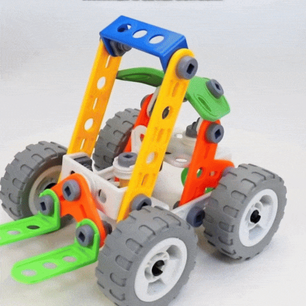 DIY Construction Building Blocks Toy Set with Hands-On Logical Thinking and Creative Engineering Learning Kit, Safe for Ages 3+