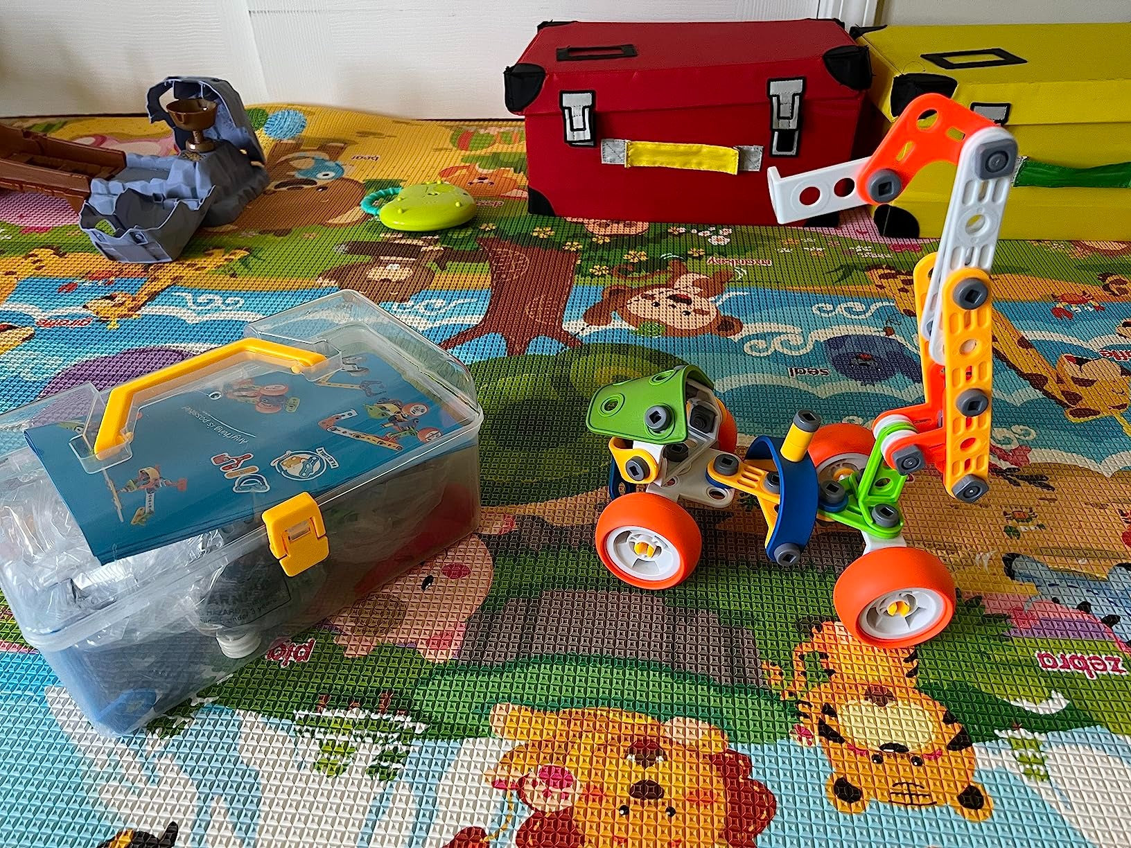 DIY Construction Building Blocks Toy Set with Hands-On Logical Thinking and Creative Engineering Learning Kit, Safe for Ages 3+