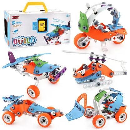 DIY Construction Building Blocks Toy Set with Hands-On Logical Thinking and Creative Engineering Learning Kit, Safe for Ages 3+