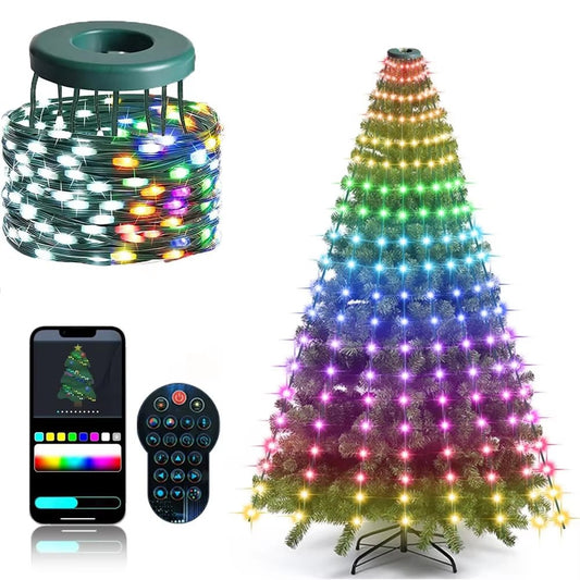 DIY Custom APP Control Smart Christmas Tree Lights – Waterproof LED Decorations with Easy Remote & Smart Control