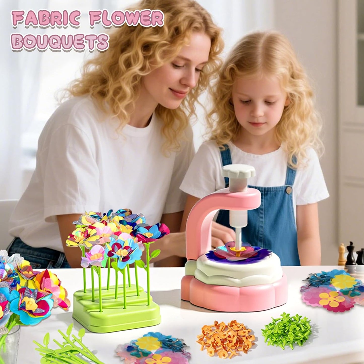 DIY Fabric Flower Bouquet Toy with Complete Craft Kit – Develops Hands-On Skills, Safe for Ages 3+