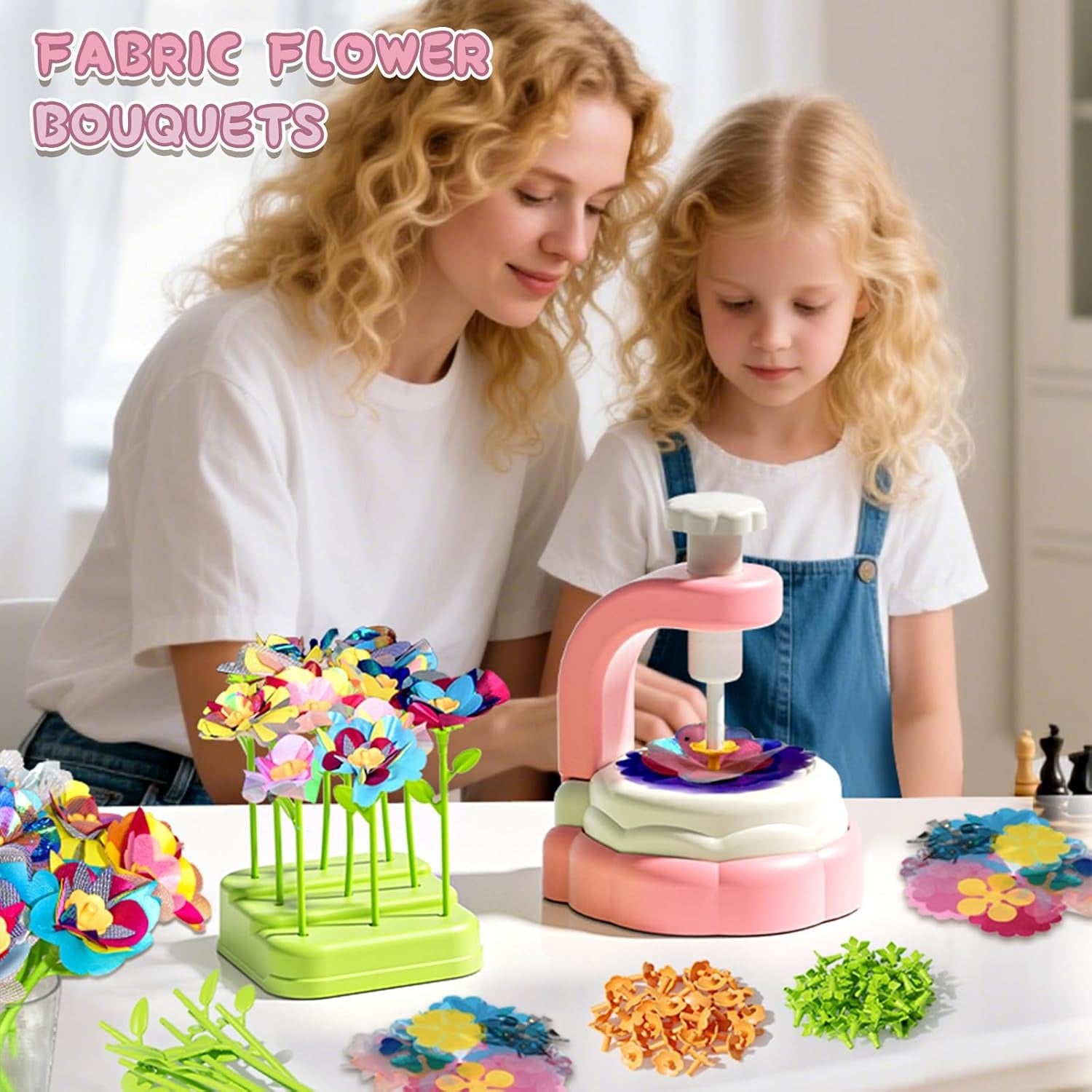 DIY Fabric Flower Bouquet Toy with Complete Craft Kit – Develops Hands-On Skills, Safe for Ages 3+