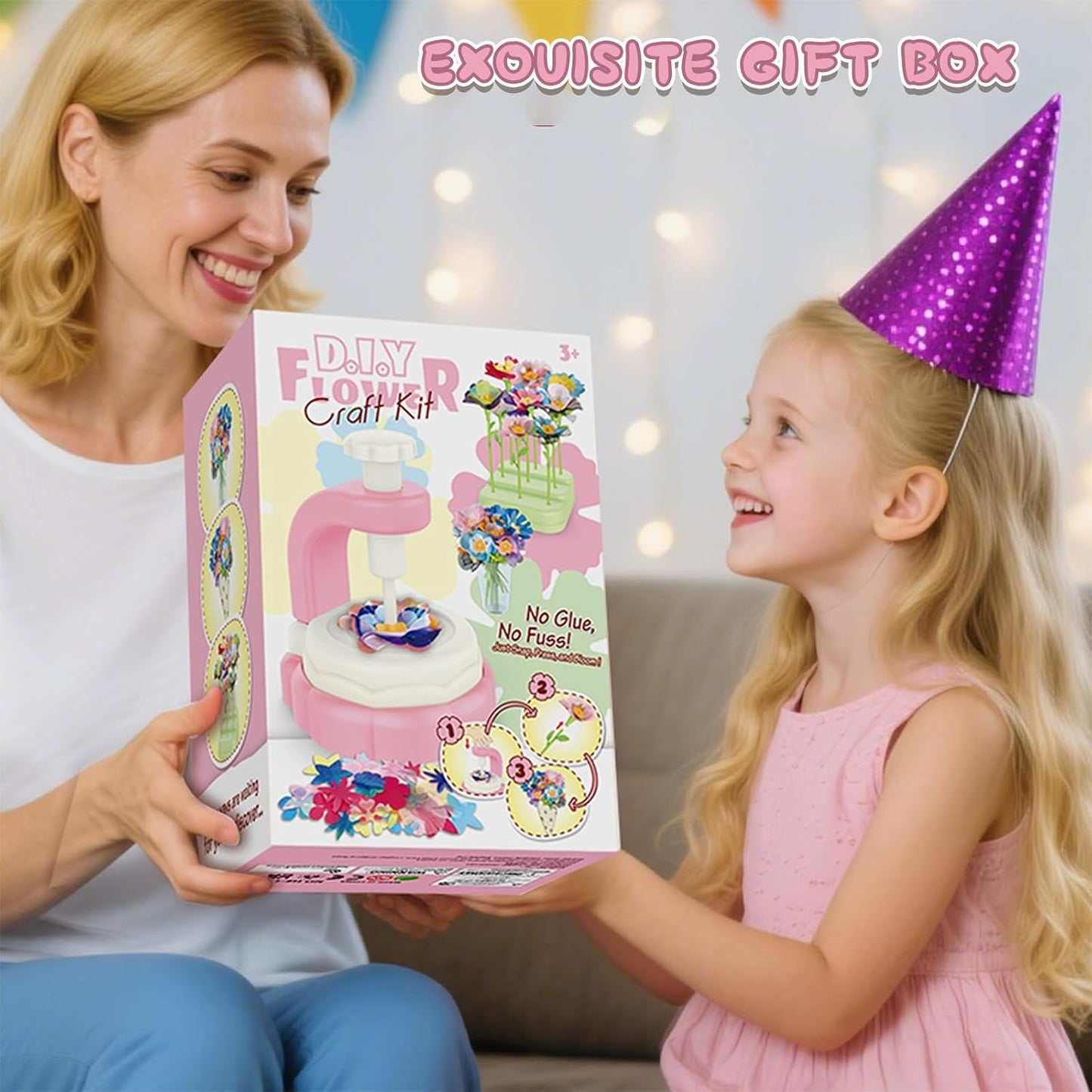 DIY Fabric Flower Bouquet Toy with Complete Craft Kit – Develops Hands-On Skills, Safe for Ages 3+