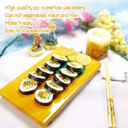 DIY Kitchen Sushi Maker Roller With Secure Hold, Tight Even Rolls, Easy to Assemble, Compact Design