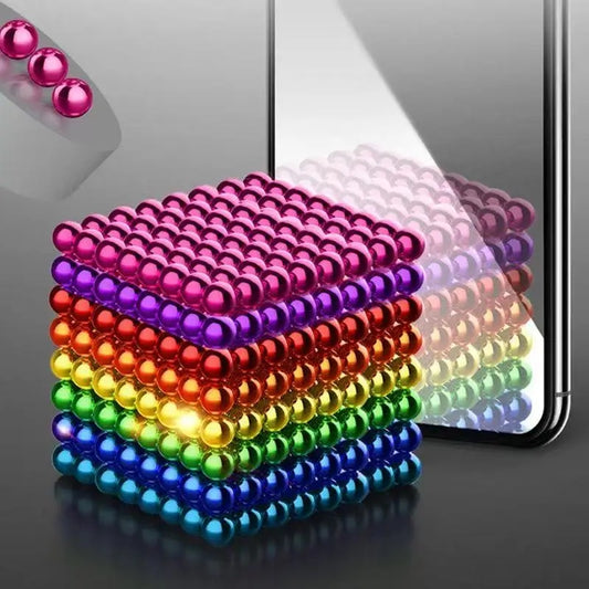 DIY Magnetic Cube With 216Pcs 5mm, Increase Logical Thinking, Stress Relief, Safe for 6+
