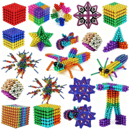 DIY Magnetic Cube With 216Pcs 5mm, Increase Logical Thinking, Stress Relief, Safe for 6+