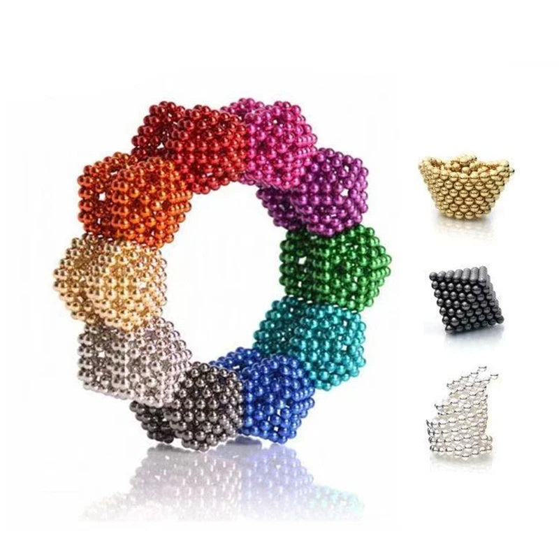 DIY Magnetic Cube With 216Pcs 5mm, Increase Logical Thinking, Stress Relief, Safe for 6+