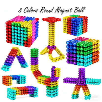 DIY Magnetic Cube With 216Pcs 5mm, Increase Logical Thinking, Stress Relief, Safe for 6+