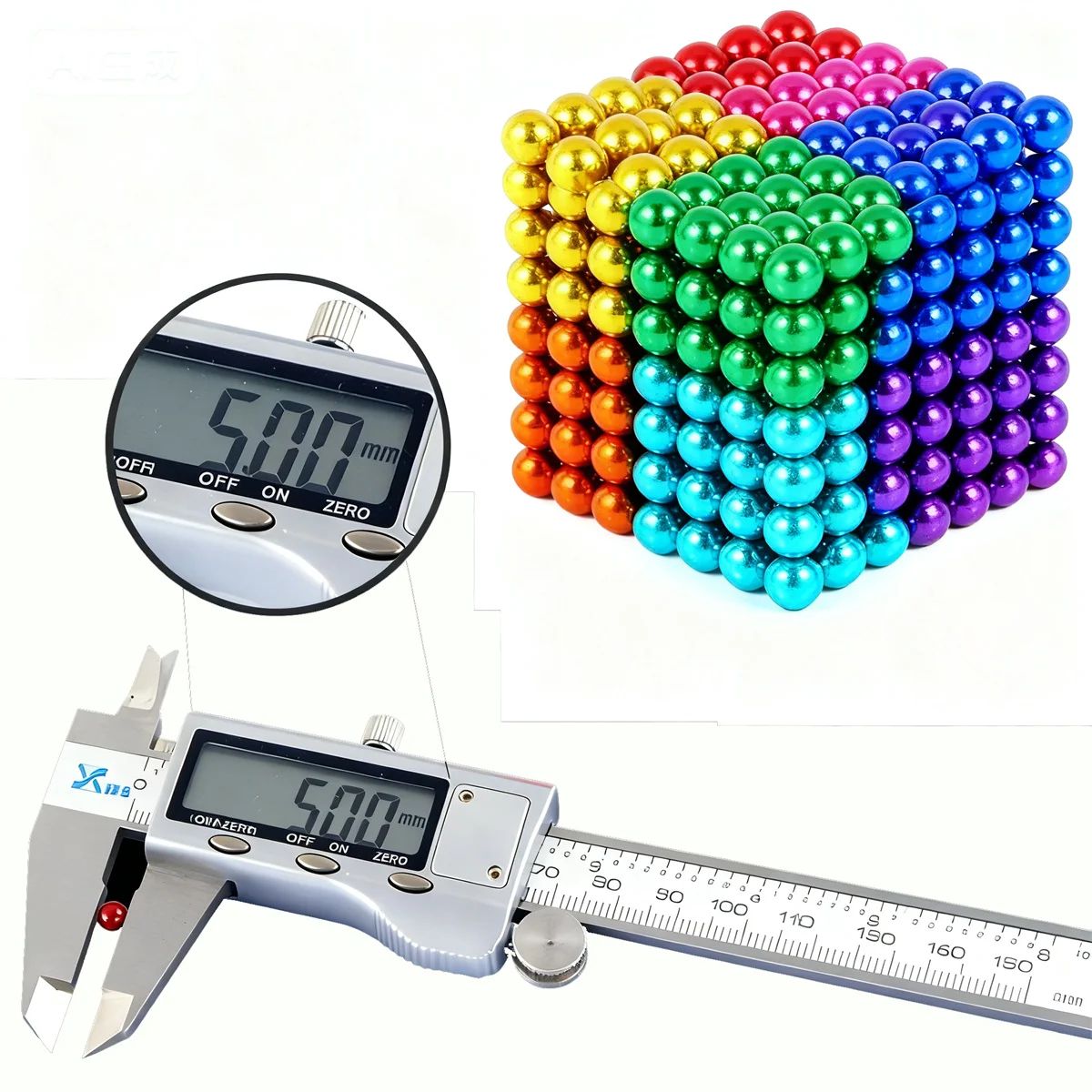 DIY Magnetic Cube With 216Pcs 5mm, Increase Logical Thinking, Stress Relief, Safe for 6+