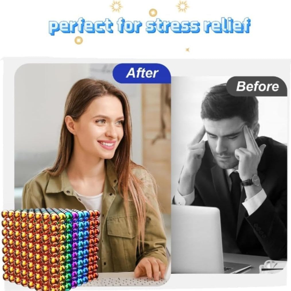 DIY Magnetic Cube With 216Pcs 5mm, Increase Logical Thinking, Stress Relief, Safe for 6+