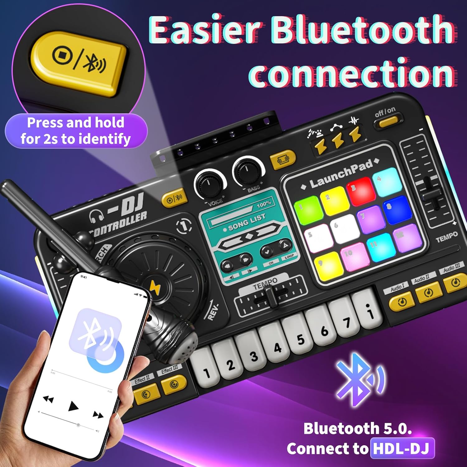 DJ Mixer Pretend Play Toy – Musical Instrument Learning Toy for Kids Creativity