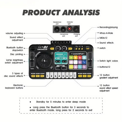 DJ Mixer Pretend Play Toy – Musical Instrument Learning Toy for Kids Creativity
