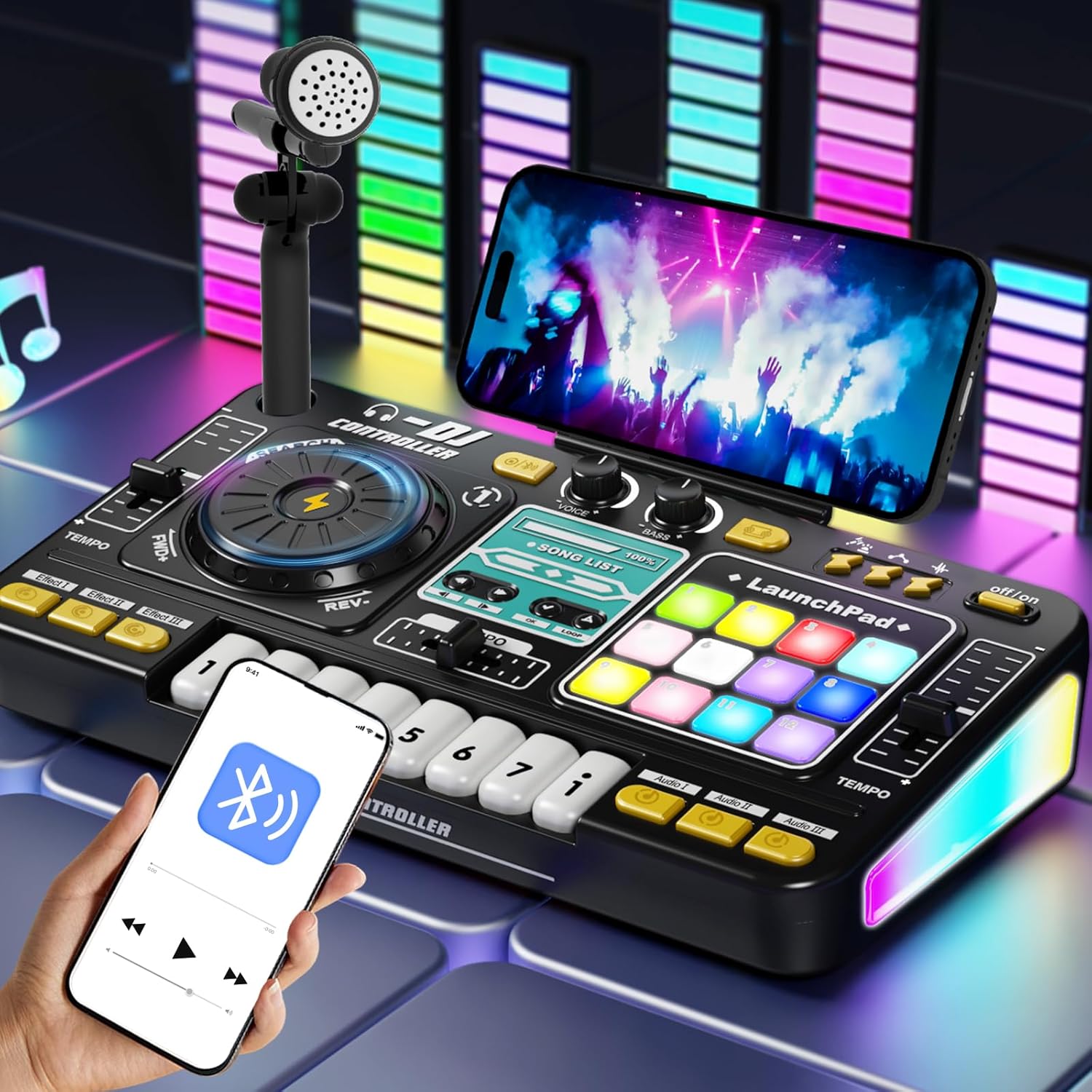 DJ Mixer Pretend Play Toy – Musical Instrument Learning Toy for Kids Creativity