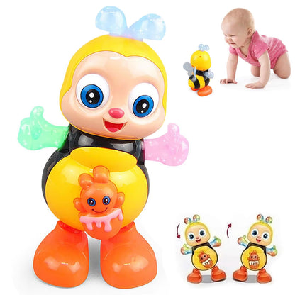 Dancing Bee with Flashing LED Lights, Music Playback, and Interactive Action, Safe for Ages 3+