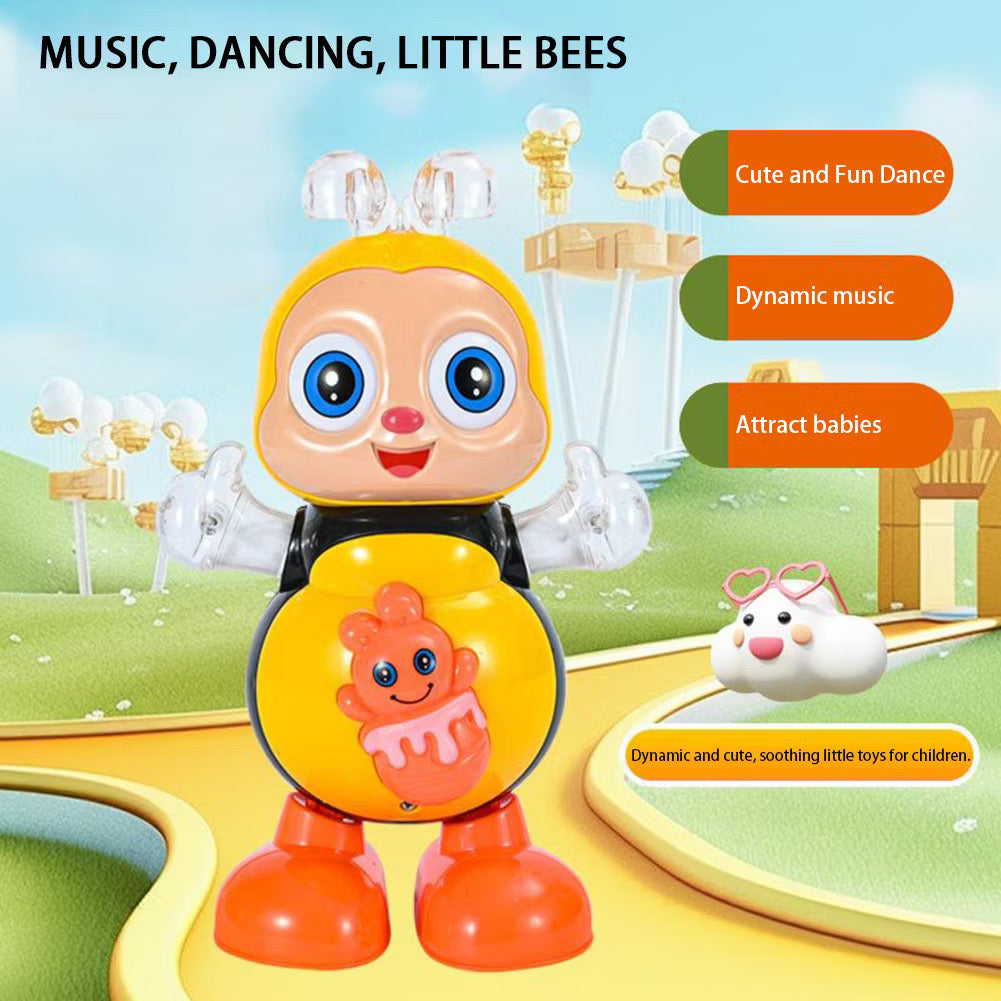Dancing Bee with Flashing LED Lights, Music Playback, and Interactive Action, Safe for Ages 3+