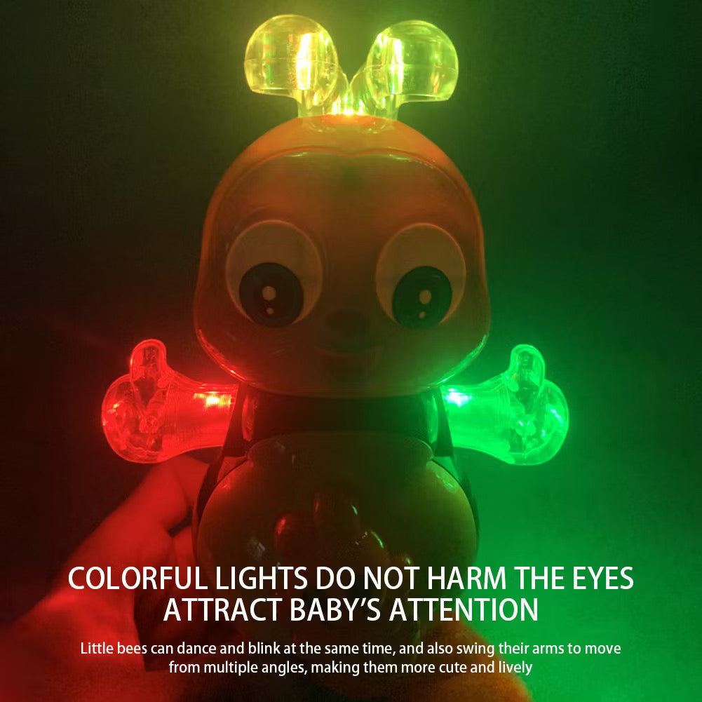 Dancing Bee with Flashing LED Lights, Music Playback, and Interactive Action, Safe for Ages 3+