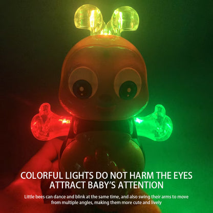 Dancing Bee with Flashing LED Lights, Music Playback, and Interactive Action, Safe for Ages 3+