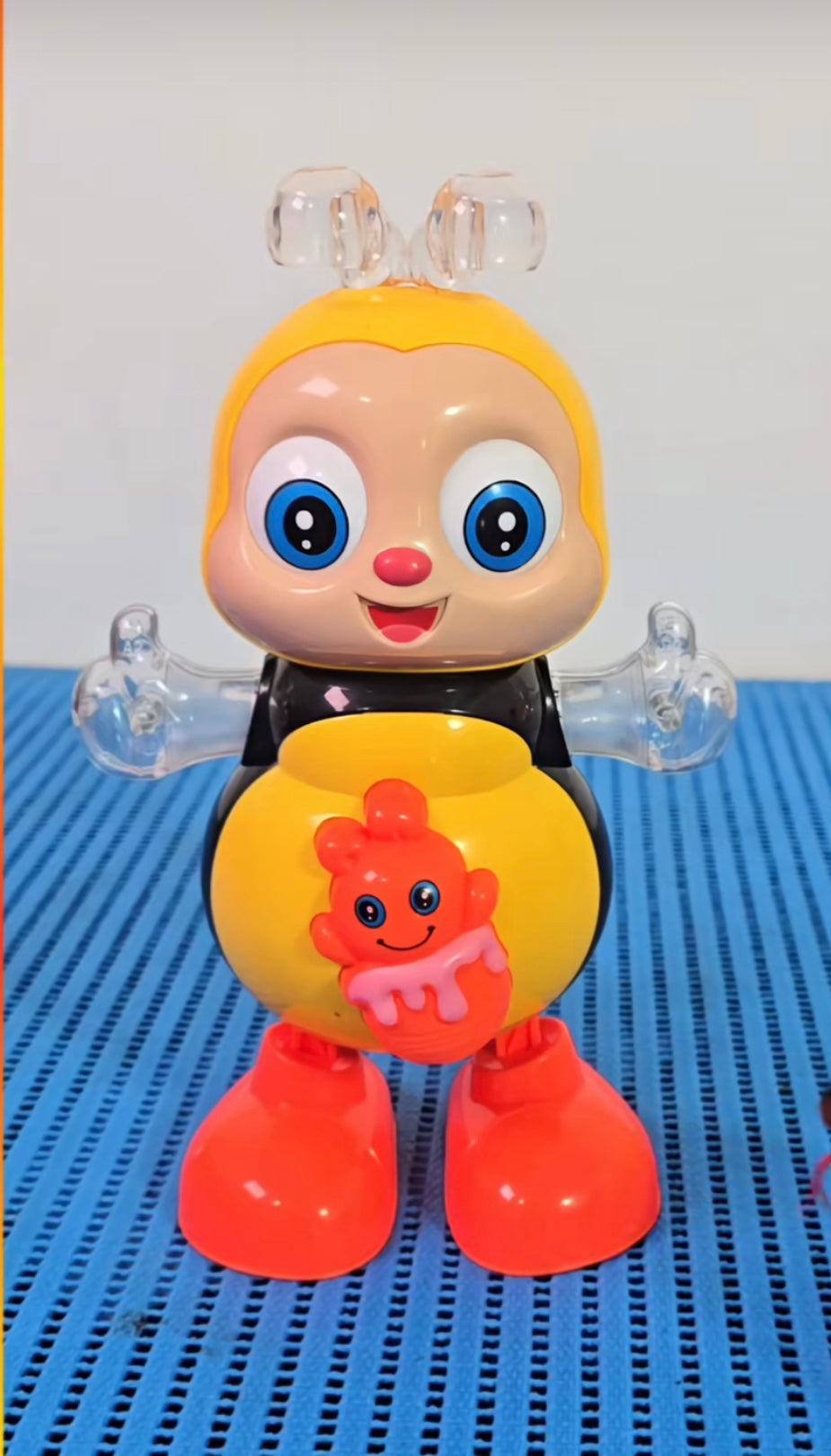 Dancing Bee with Flashing LED Lights, Music Playback, and Interactive Action, Safe for Ages 3+